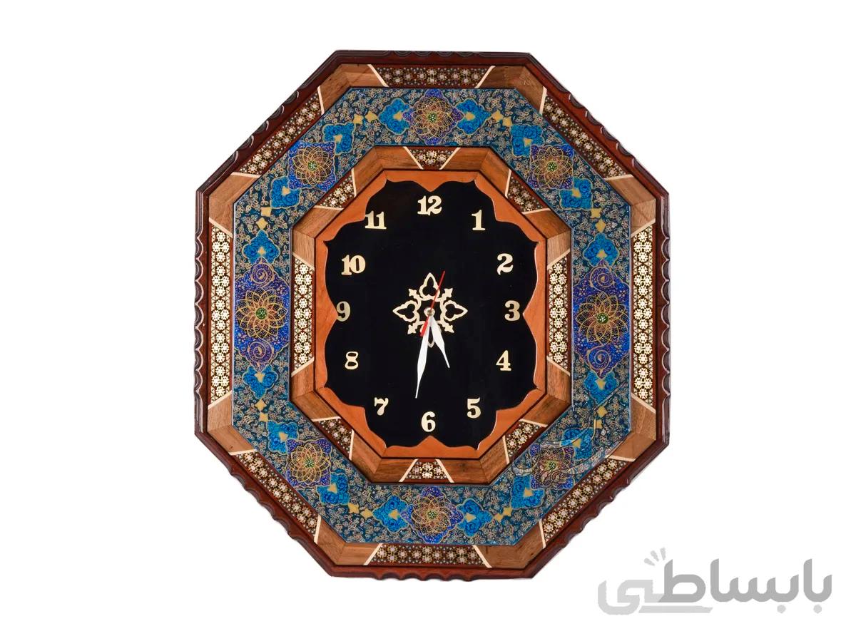 ساعت خاتم و نقاشی تذهیب مدل نسترن