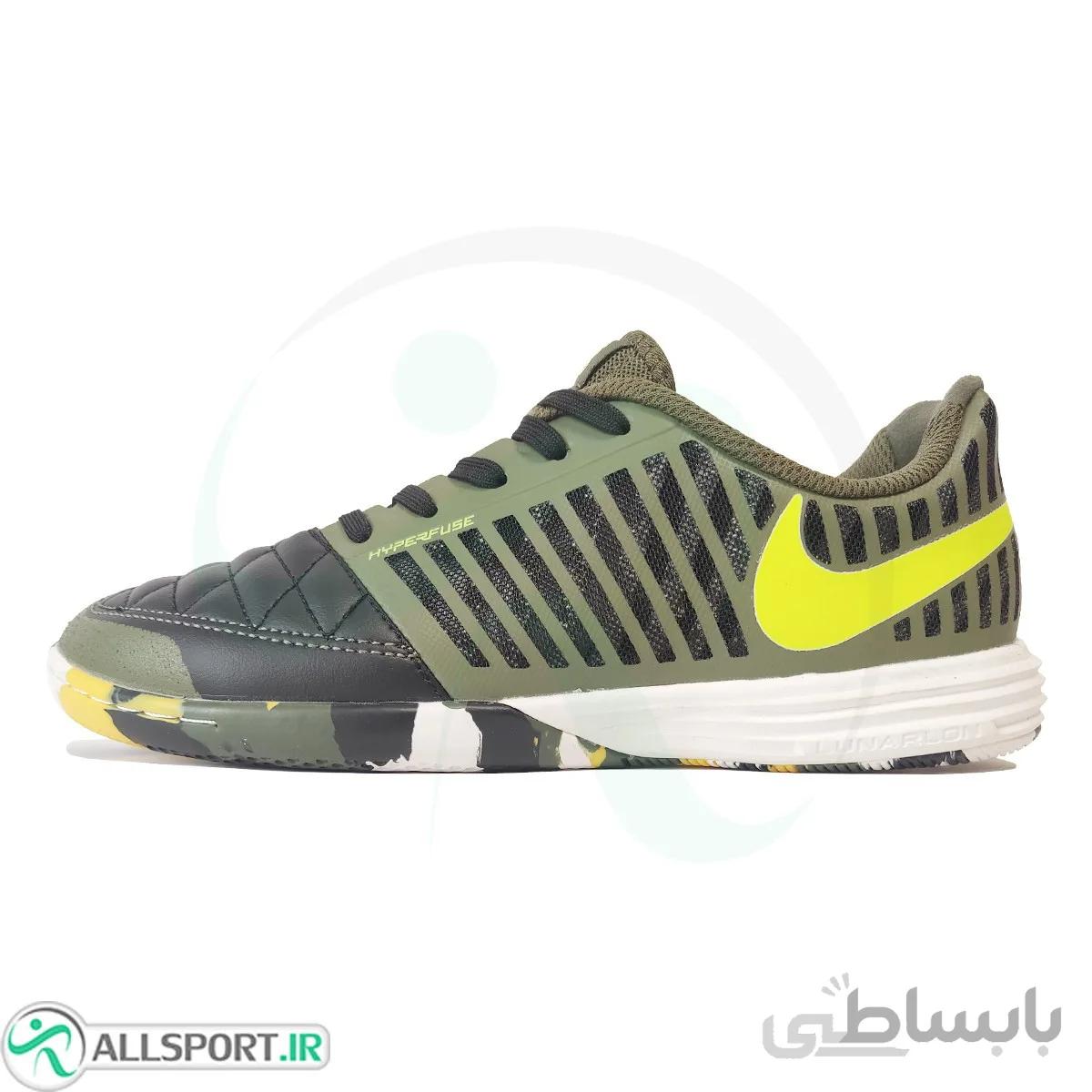 کفش فوتسال نایک لونارگتو طرح اصلی Nike Lunargato II Army IC Green