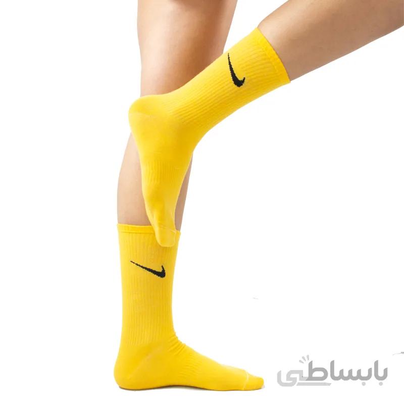 جوراب ساقدار اسپرت نایک زرد آپتیمیست