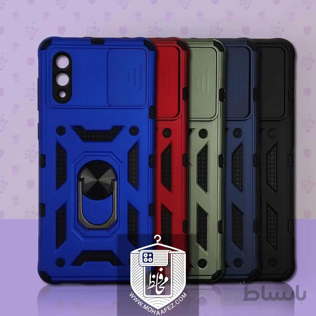 قاب ضد ضربه سامسونگ Galaxy A02 / M02 به همراه محافظ کشویی لنز و هولدر کد S03