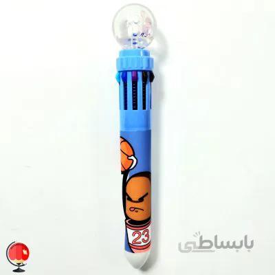 خودکار ده رنگ طرح گوی اکلیلی سورمه ای