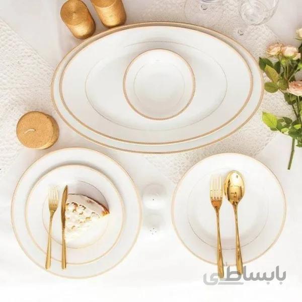 سرویس ۳۵ پارچه غذاخوری چینی زرین ۶نفره