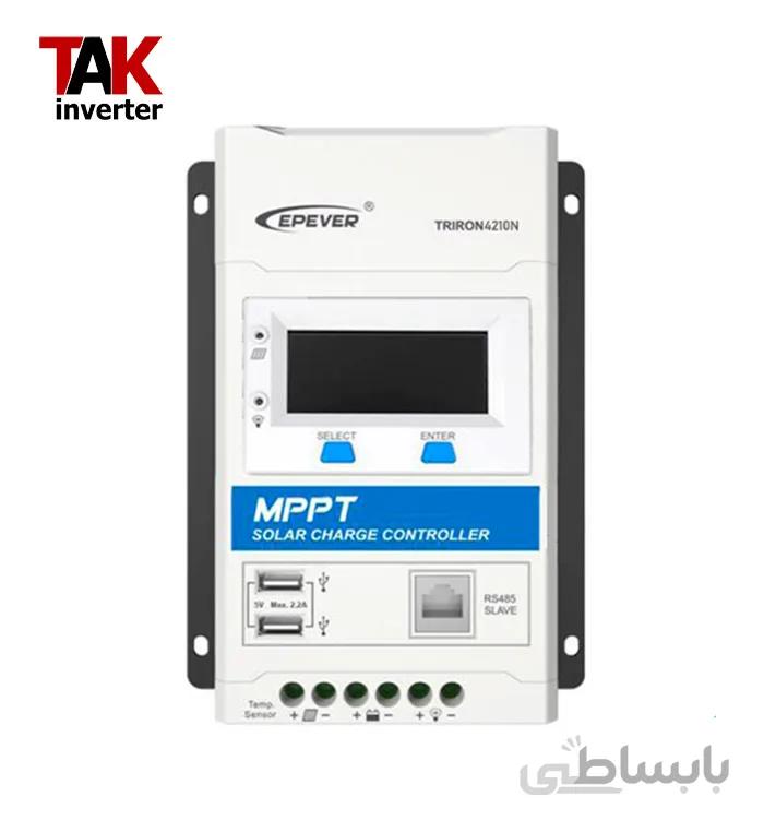 شارژ کنترلر خورشیدی (12/24V - 40A - 100Vpv) مدل EPever MPPT Triron 4210N DS1/UCS ا charge controller 40A/h 12/24V Auto EPever Mppt Triron 4210N DS1-UCS series