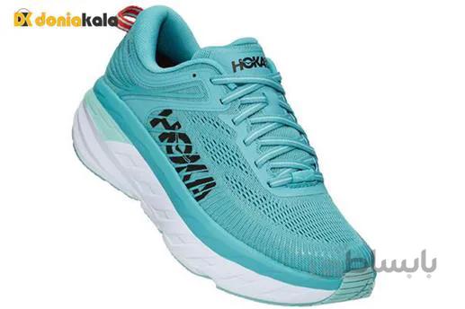 کفش هوکا اورجینال پسرانه و مردانه پیاده روی و دویدن مدل هوکا وان وان باندی HOKA ONE ONE BONDI 7 1110531AEBL ا Original shoes for boys and men for walking and running HOKA ONE ONE BONDI 7 1110531AEBL