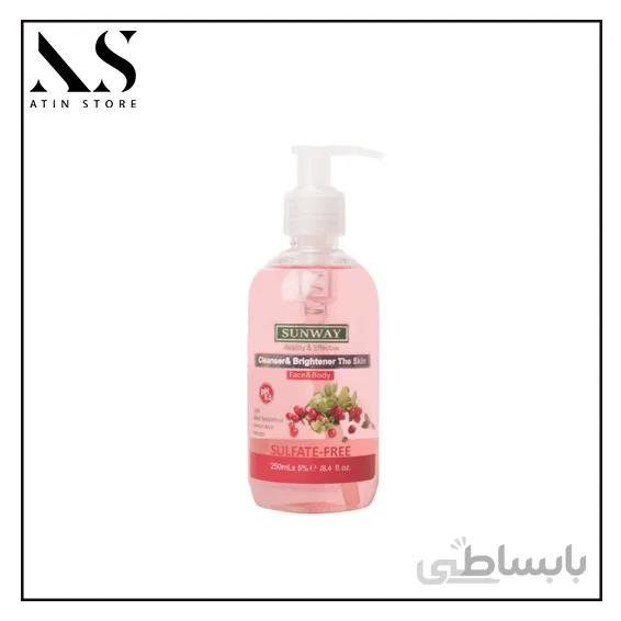 ژل شوینده پاک کننده و روشن کننده پوست سان وی