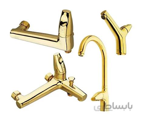 ست 4 تکه شیرآلات آویسا مدل یونیک طلایی- Gold