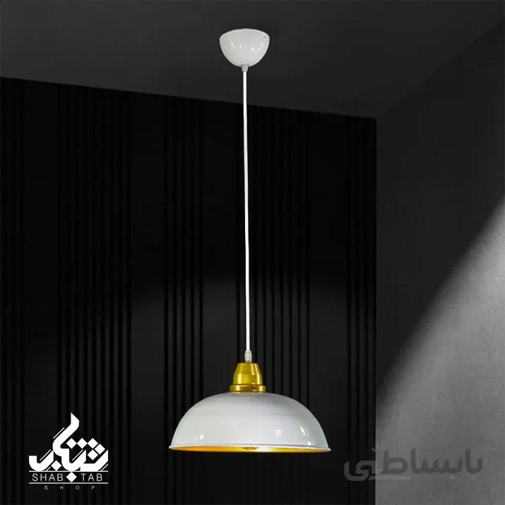 لوستر آویز مدرن تک شعله سابان سفید DRK
