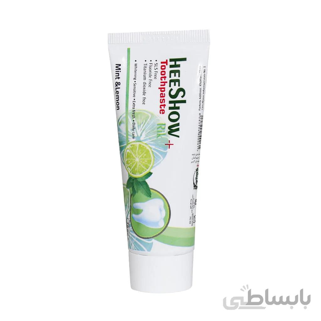 خمیر دندان هیشو ریک مدل نعناع و لیمو 75 میلی لیتر
