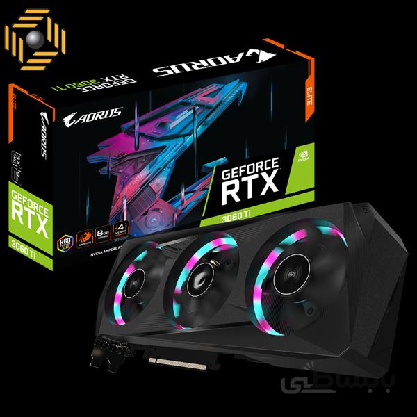 کارت گرافیک گیگابایت AORUS GeForce RTX 3060Ti ELITE 8G