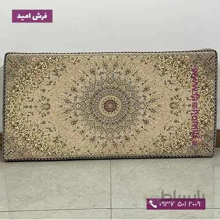 یک جفت پشتی ابری 50 در 100 طرح بی نظیر کرم صدفی 1500 شانه خاطره کویر