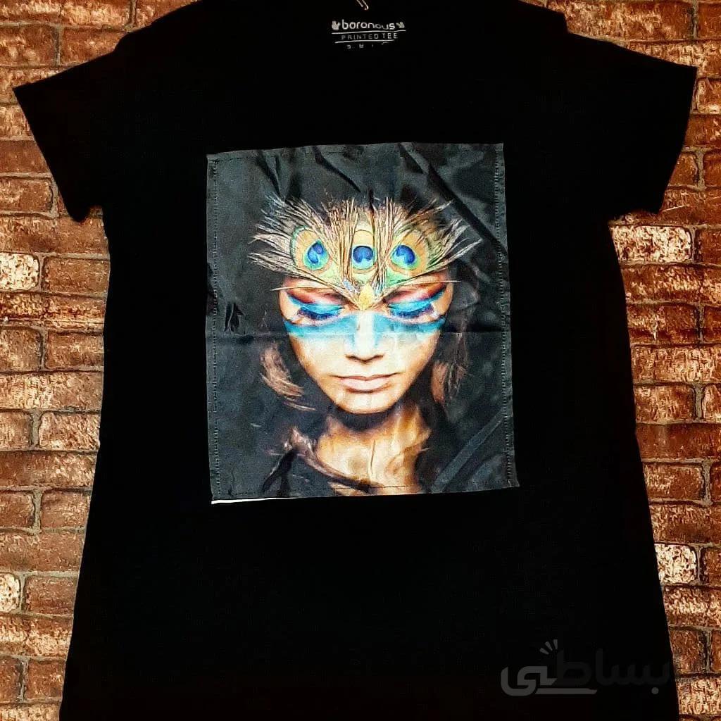 تیشرت زنانه طرح دار برند Boronous - سفید ا T-shirt