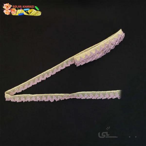 نوار کتان زیگ زاگی رنگی کد 1022A