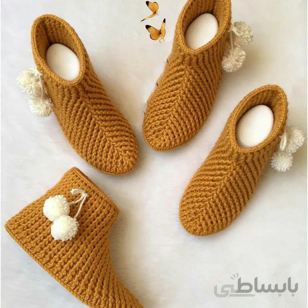 نیم بوت بافتنی مدل sidraکد123