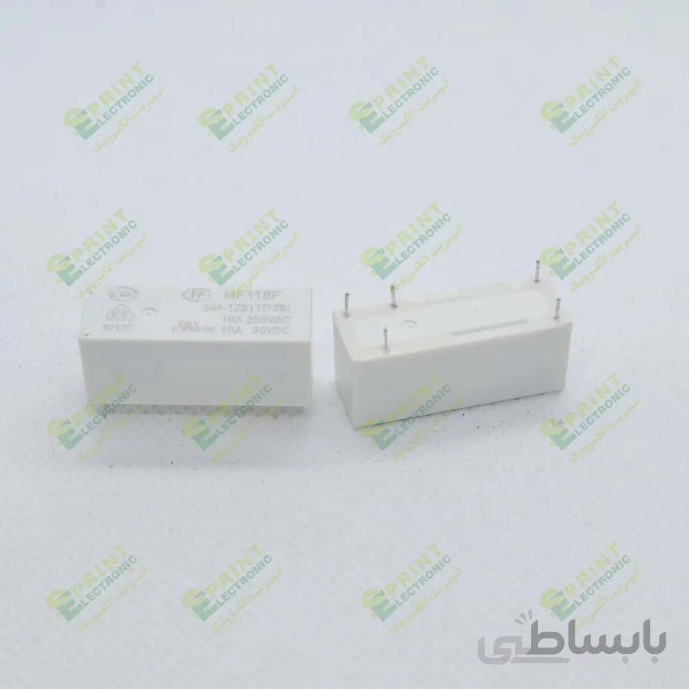رله 5 ولت پایه معکوس 5 پایه 10 آمپر HONGFA HF118F-005-1ZS1T