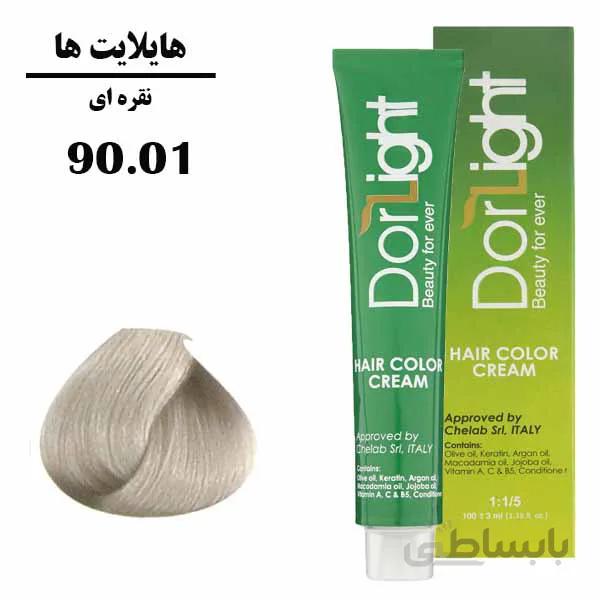 رنگ موی نقره ای (90.01) دورلایت سری هایلایت 100میل