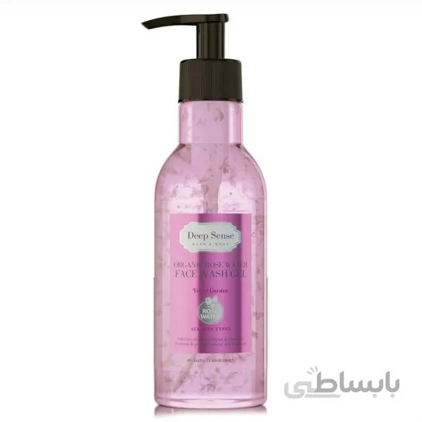ژل شستشو آبرسان صورت دیپ سنس مدل گلاب حجم 250 میلی لیتر ا Deep Sense face wash gel rose model volume 250 ml