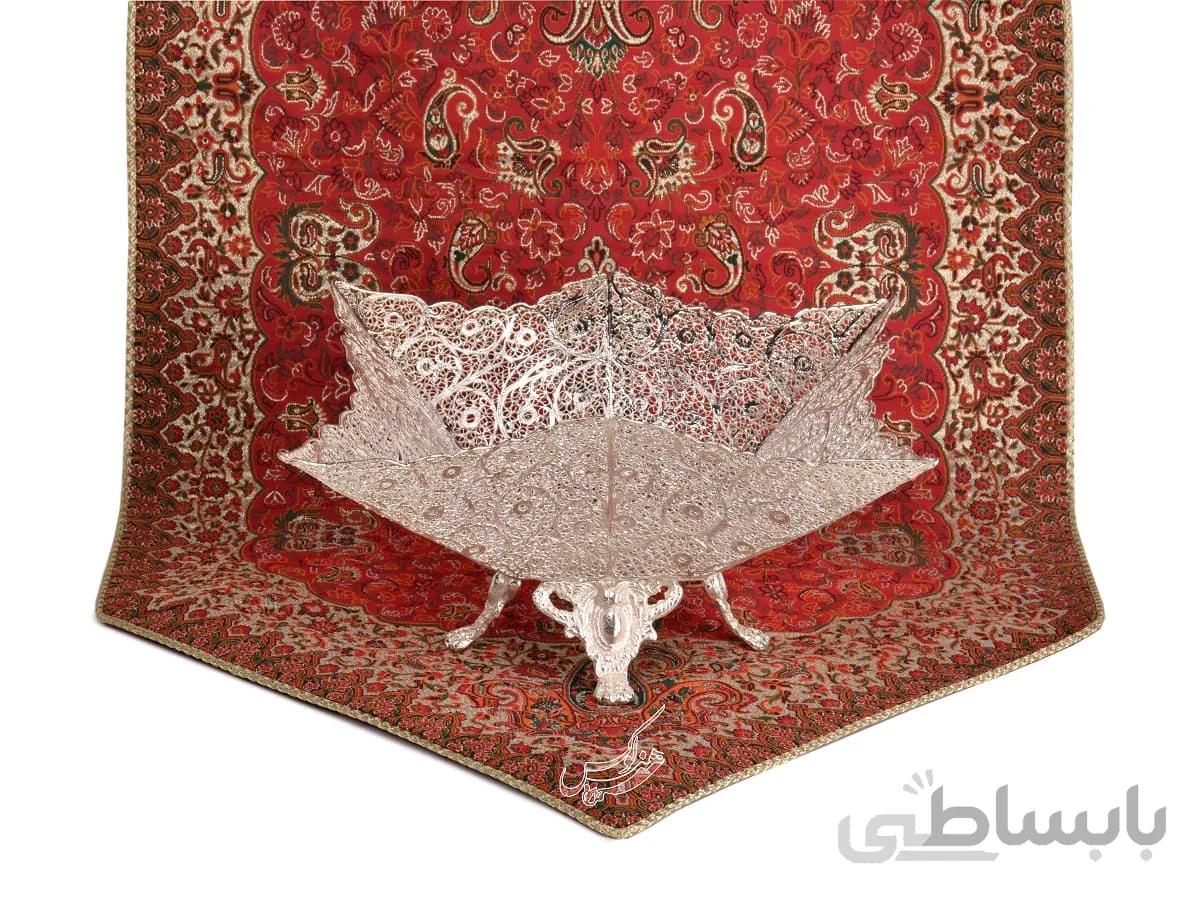 کاسه مربع ملیله کاری بزرگ