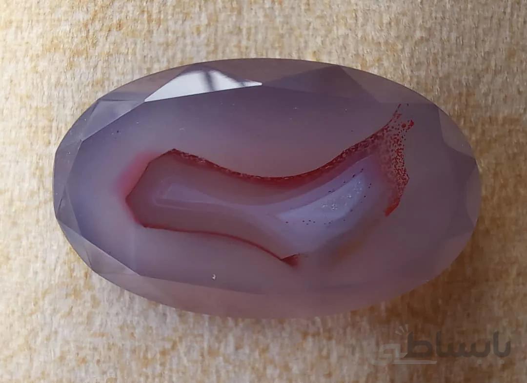 سنگ عقیق کبود طبیعی ایرانی کد 694606