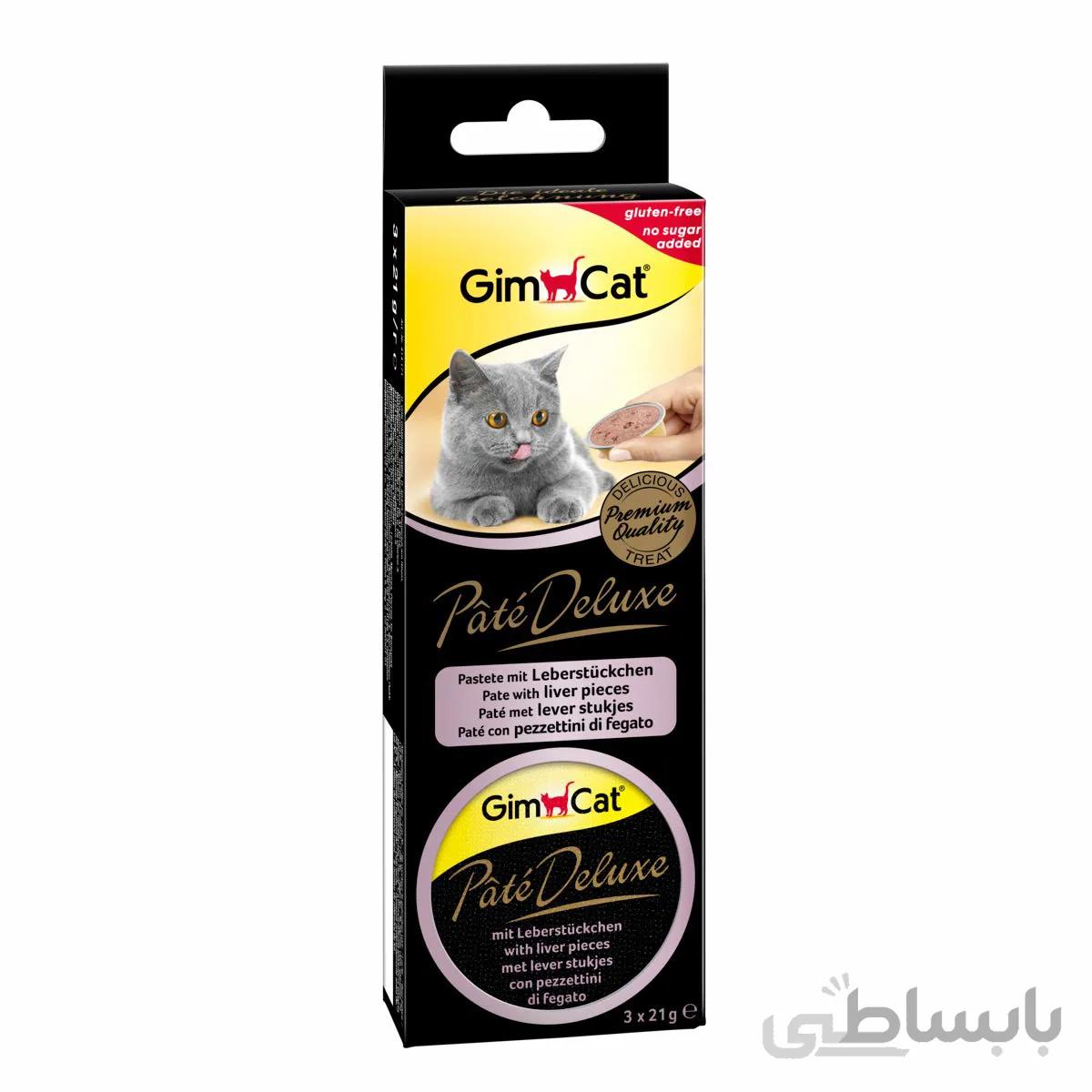 خوراک کاسه ای(ووم) گربه جیم کت مدل(Pate Deluxe with Liver) طعم جگر با وزن 63 گرم