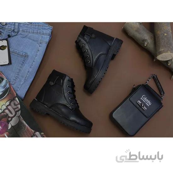 پوتین چرم حراجی تمام مشکی