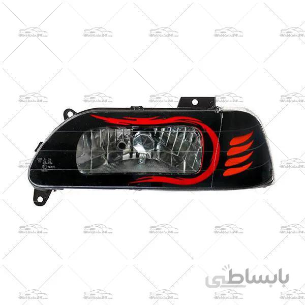چراغ جلو اسپرت پراید 131 طرح آتشی قرمز
