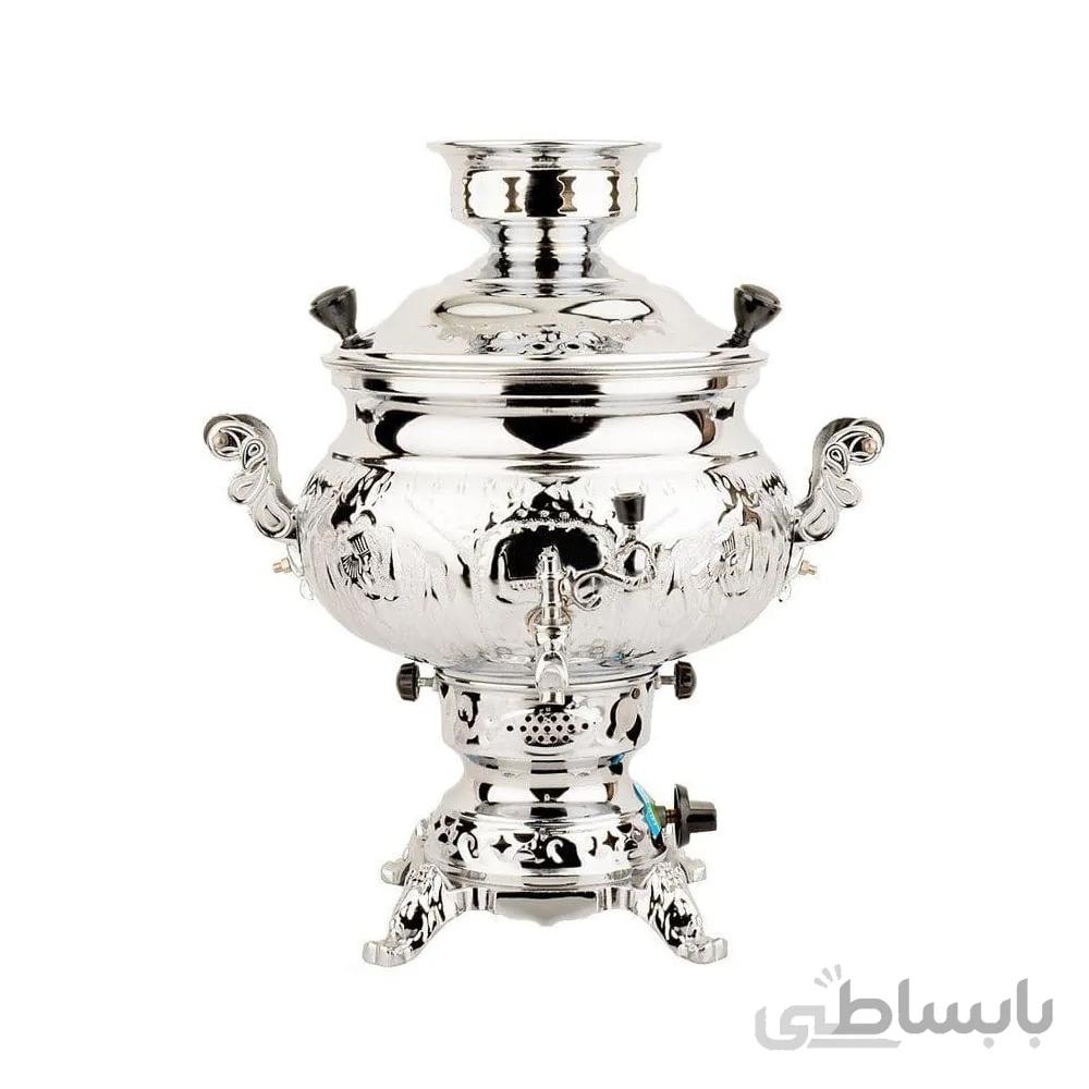 سماور گازی بهریز مدل مهدیس قلم کاری (10 لیتری)