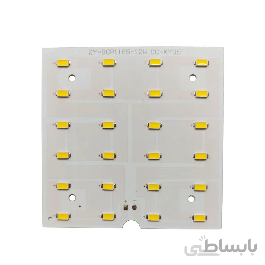 ال ای دی 12 وات 300 میلی آمپر SMD سفید آفتابی مربع