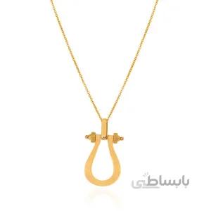 آویز طلا طرح فرد بدون نگین کد CP349