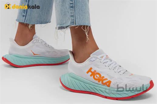 کفش هوکا اورجینال پیاده روی و دویدن مدل کربن ایکس 2 HOKA ONE ONE CARBON X 2 1113527 WBOR ا Original walking and running shoes HOKA ONE ONE CARBON X 2 1113527 WBOR