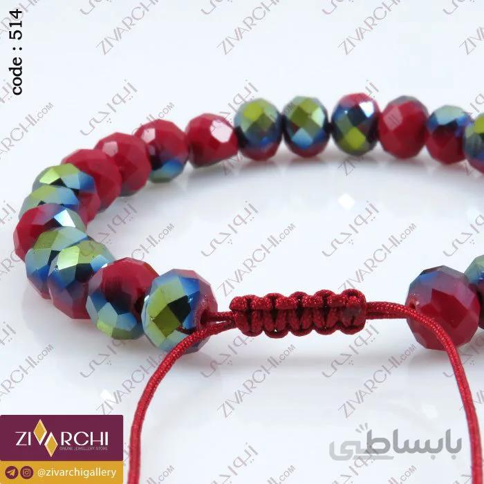 دستبند مهره ای کریستالی 514
