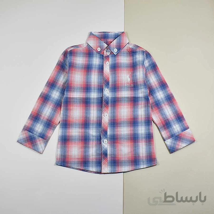 پیراهن پسرانه بچه گانه چهارخانه کد 2318