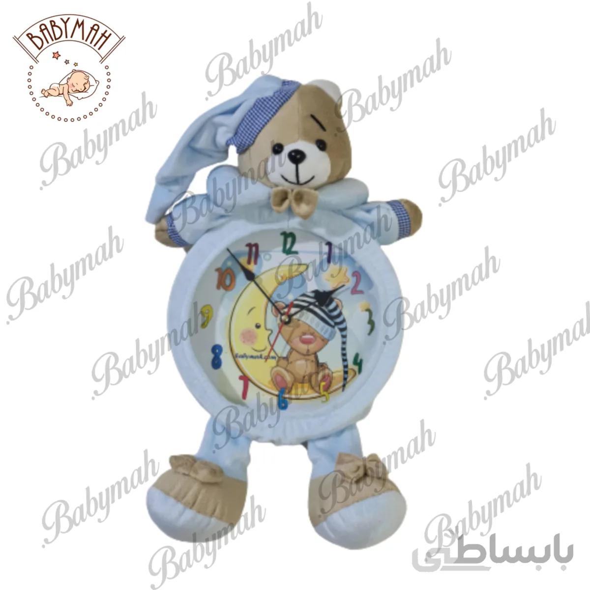 ساعت اتاق کودک خرس تدی رنگ آبی
