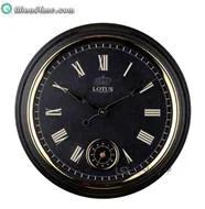 ساعت دیواری گرد فلزی لوتوس مشکی مدل GEORGEWEST-M3009-A