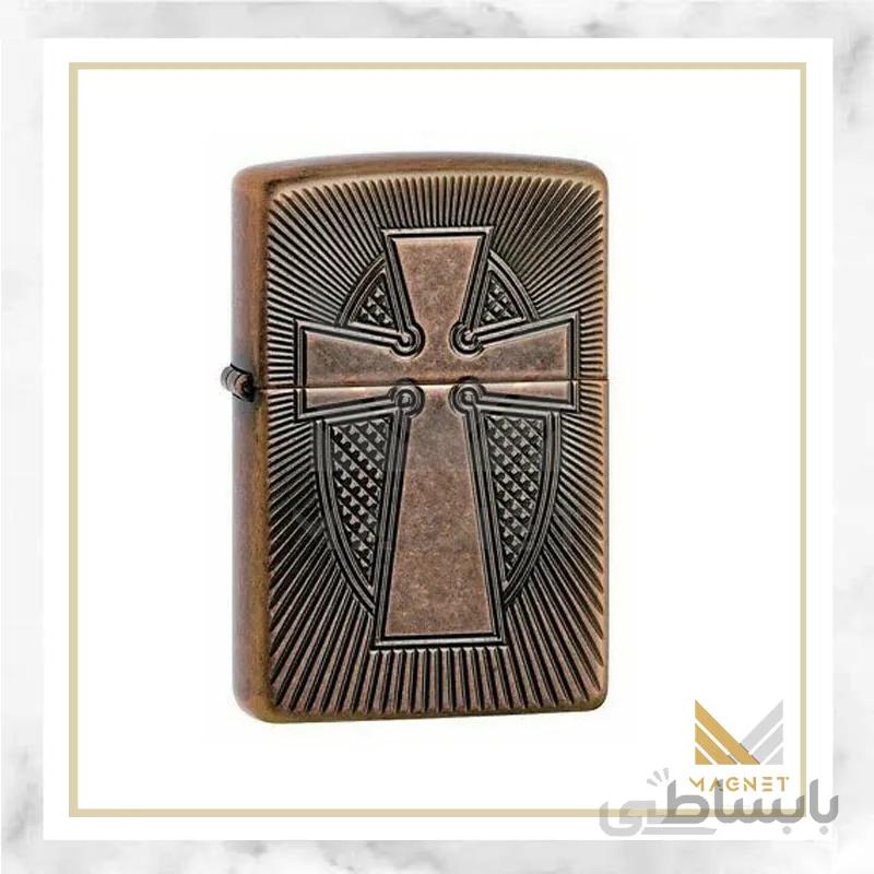فندک زیپو کد 49158-29736 DEEP CARVE CROSS DESIG