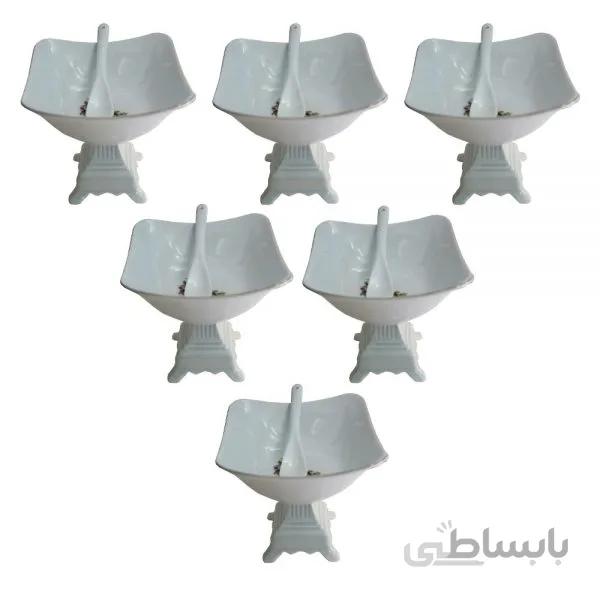 بستنی خوری مدل رز کد 100 بسته 6 عددی