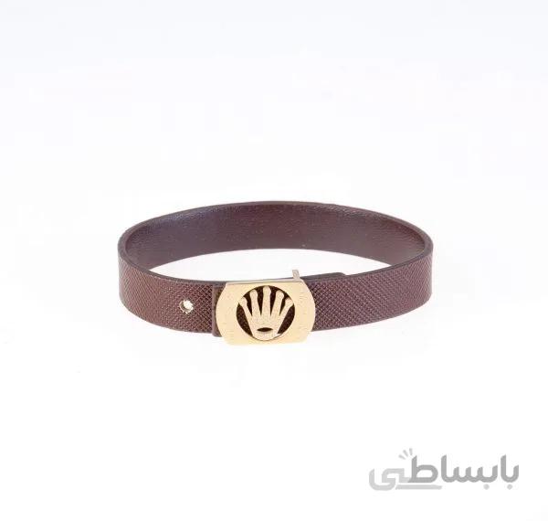 دستبند قهوه ای چرمی مردانه LM1022
