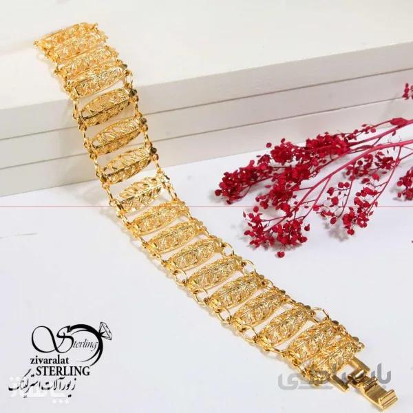 دستبند زنانه طرح حصیری کد 4706 کد 520334