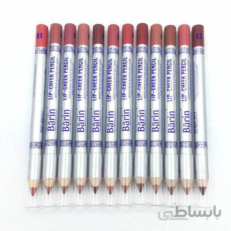 رژ لب مدادی بارین بیوتی Barin beauty پک 12 عددی