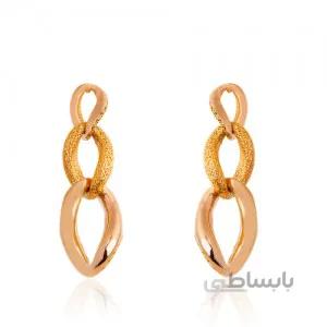 گوشواره طلا زنانه طرح فیوژن کارتیر کد CE385