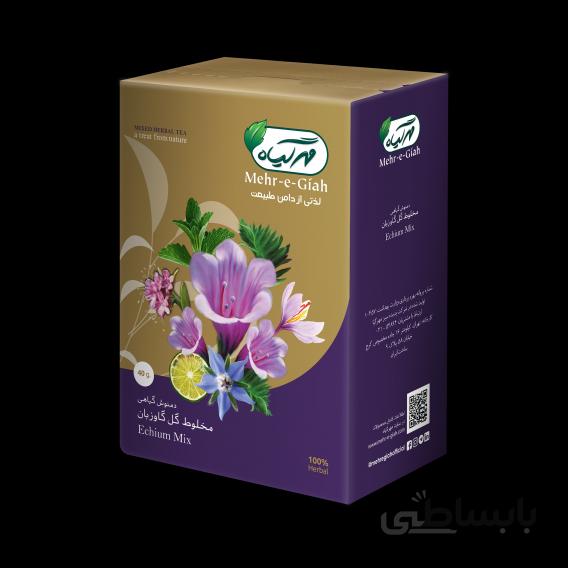 دمنوش مخلوط گل گاوزبان مهر گیاه