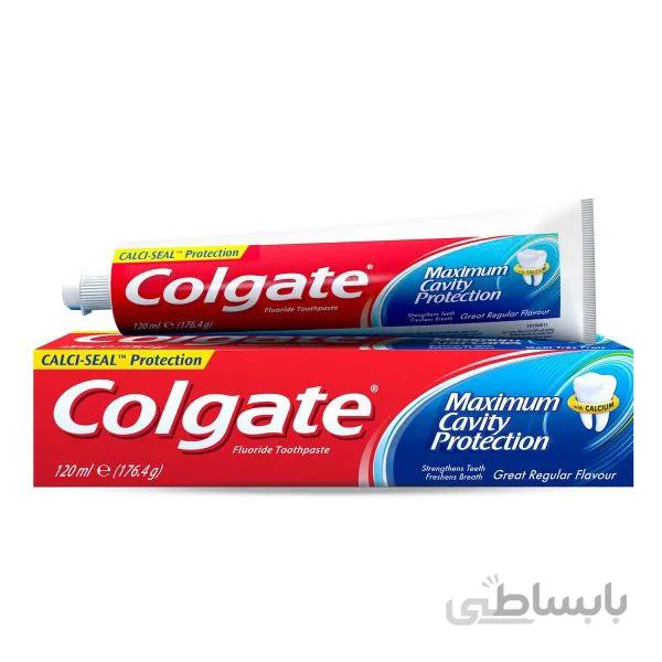 خمیردندان کلگیت ۱۲۰ میل – حاوی فلوراید – حداکثر محافظت از حفره – Colgate Fluoride Toothpaste – Maximum Cavity Protection