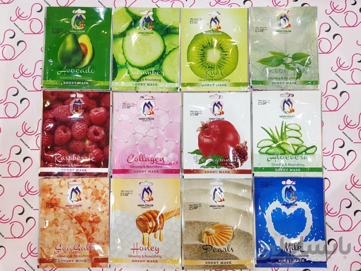 ماسک ورقه ای یا نقابی های کالر HIGH COLOR مدل شیت ماسک sheet mask