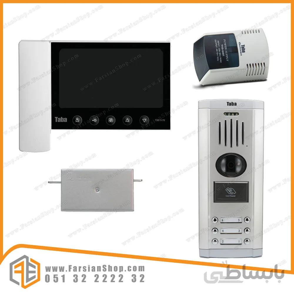 پکیج کامل آیفون تصویری تابا مدل 5-70 با پنل 1860 کارتخوان