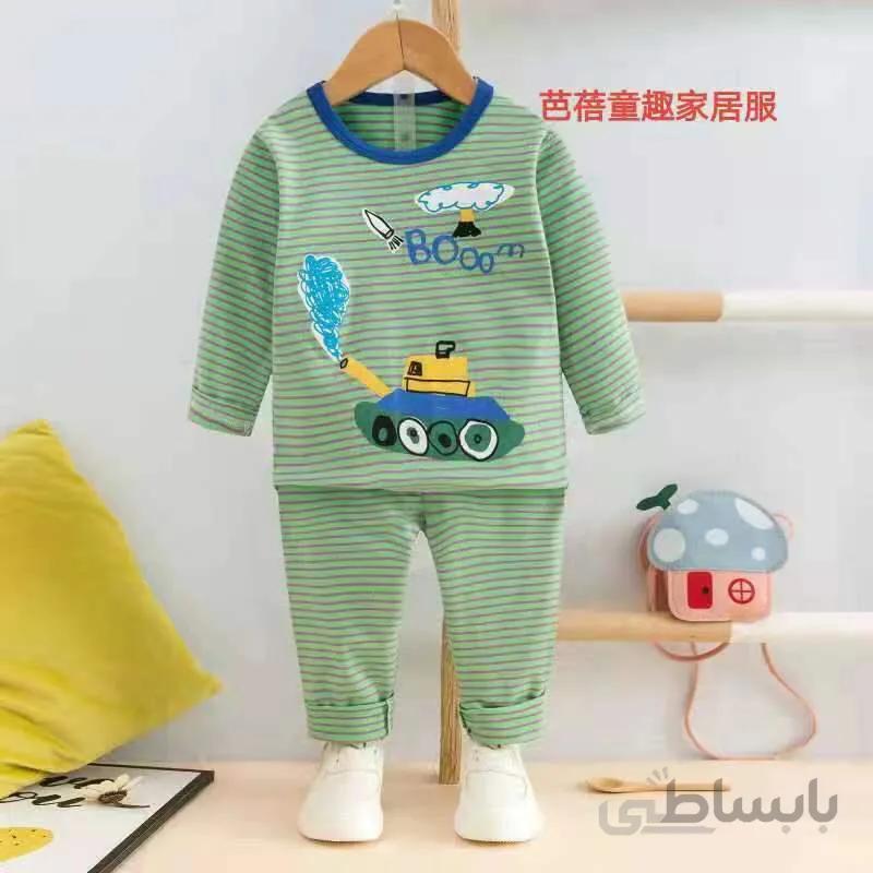 بلوز شلوار راحتی بچه گانه طرح تانک