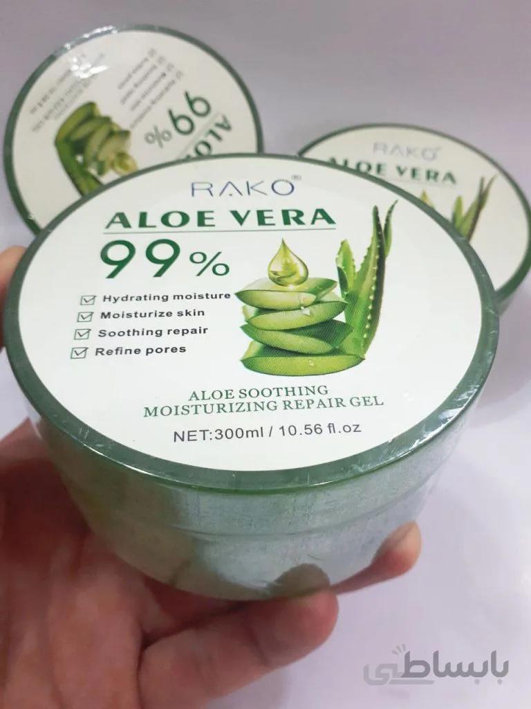ژل آبرسان و ضد چروک پوست آلوِئه ورا 99%حجم 300 میلی