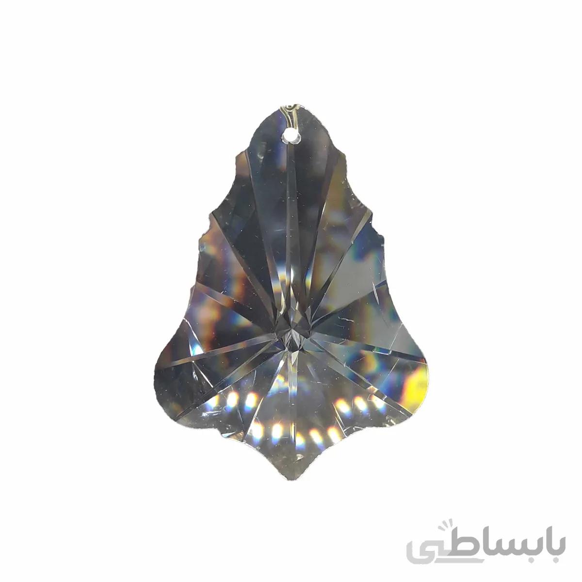 آویز برگی دوطرفه سفید