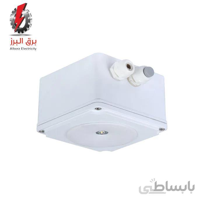 چراغ اضطراری روکار آرورا 3 وات با لنز متقارن مازی نور (برق اضطراری)