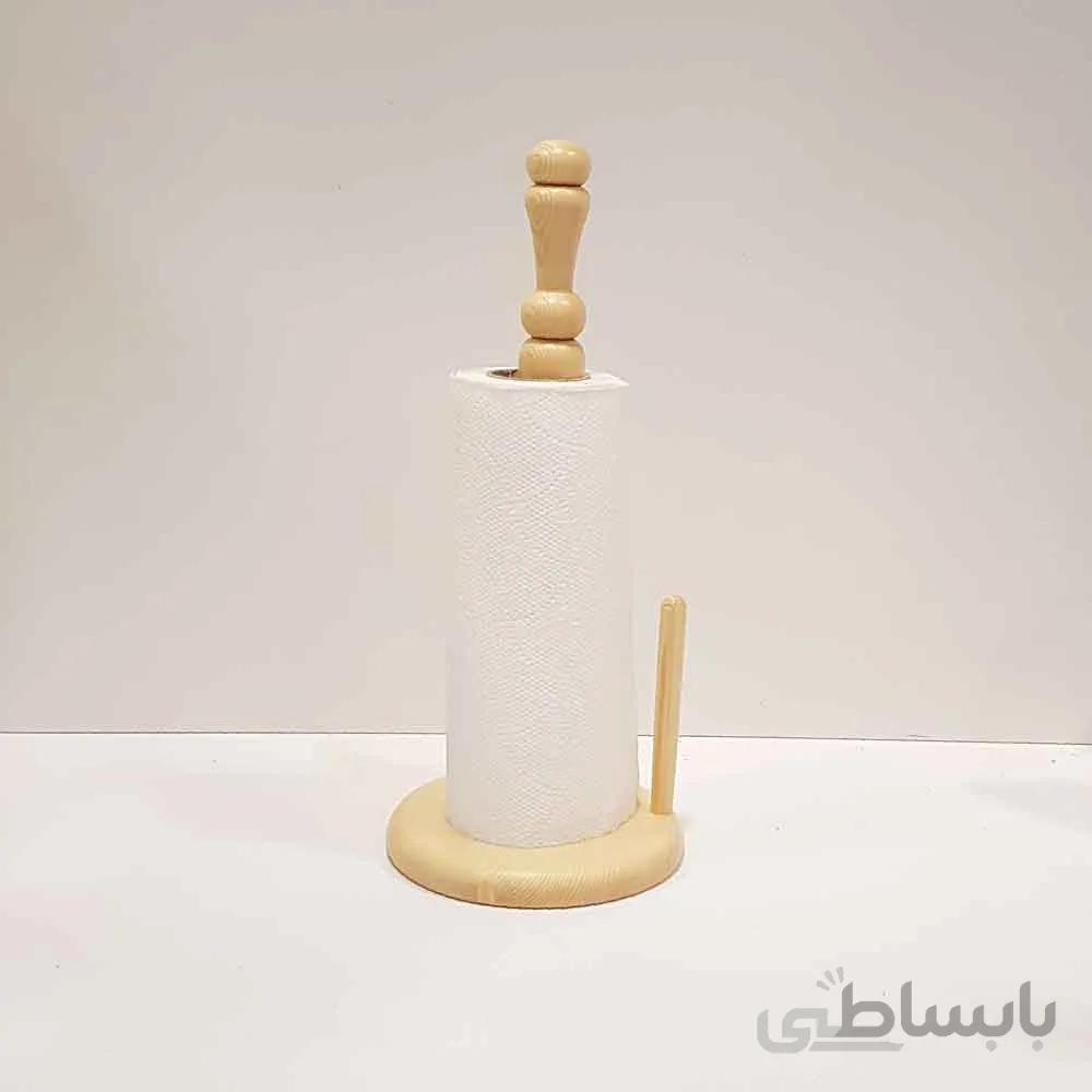 جا دستمال رولی چوبی بزرگ
