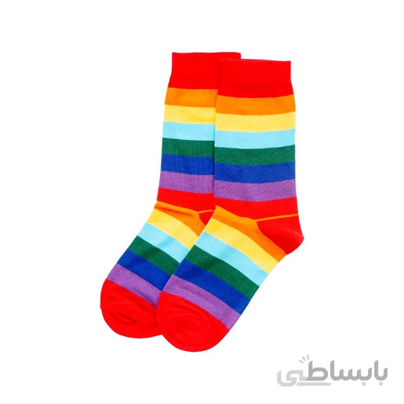 جوراب ساقدار رنگین کمان آپتیمیست