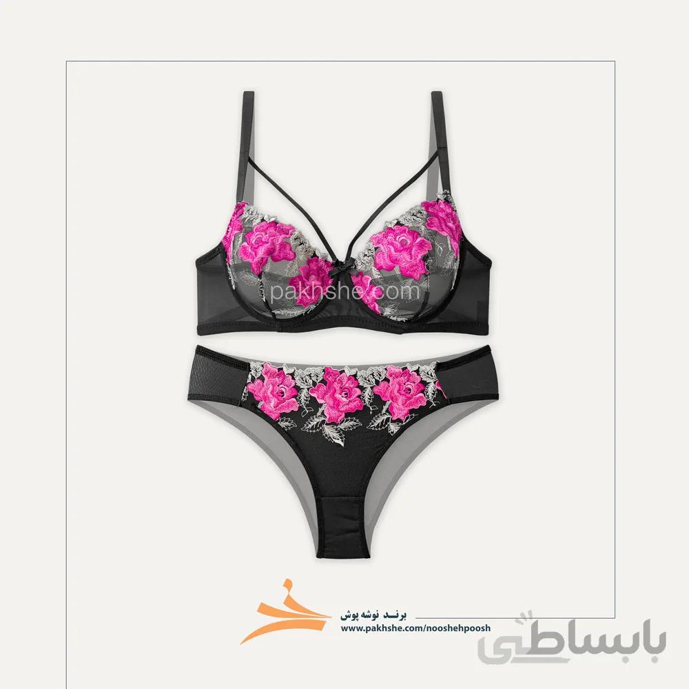 ست فانتزی مشکی هارنس دار فنردار برند نوشه پوش کد 84015